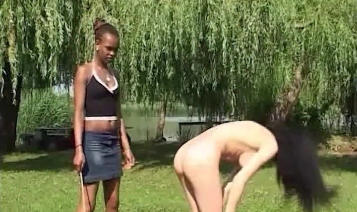 Pretty babe gets her round ass punished by a kinky neighbor