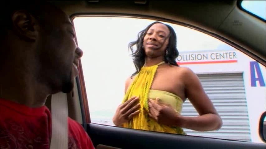 Encountering black street hooker Carter picking