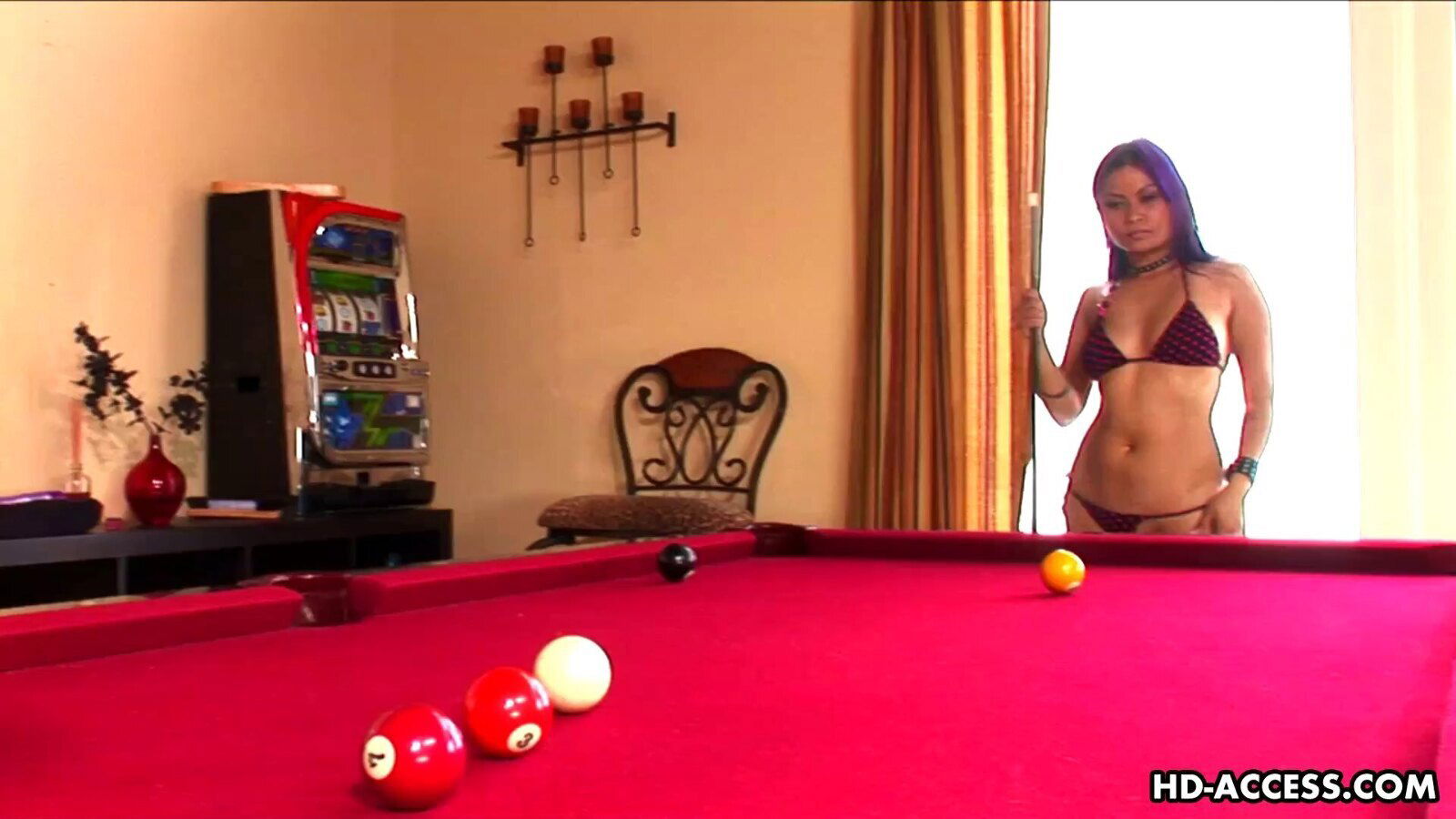 Bella Ling Lana Croft have pussy-sucking