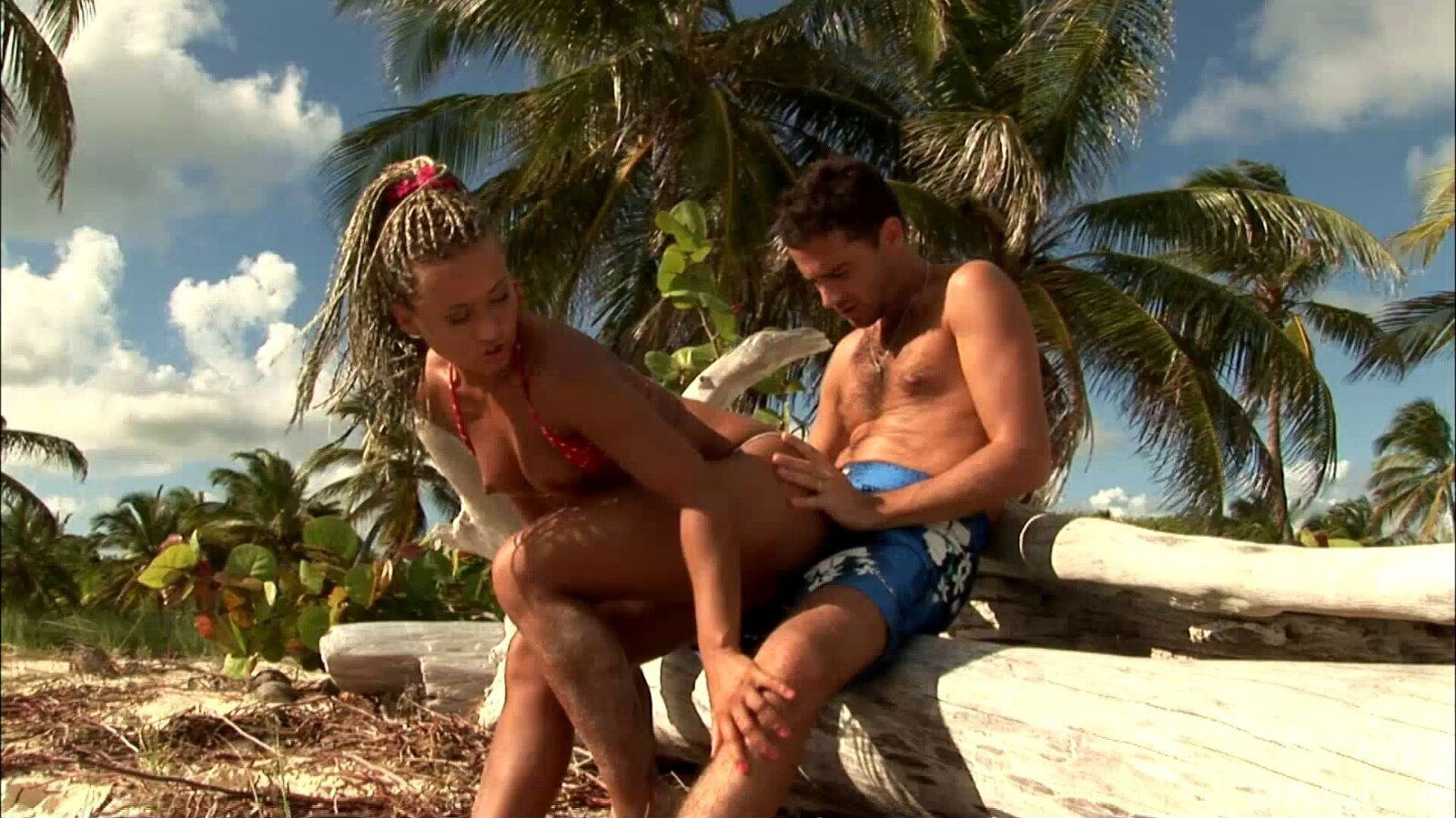 Armania Weiss gets frisky with guy's dong beach