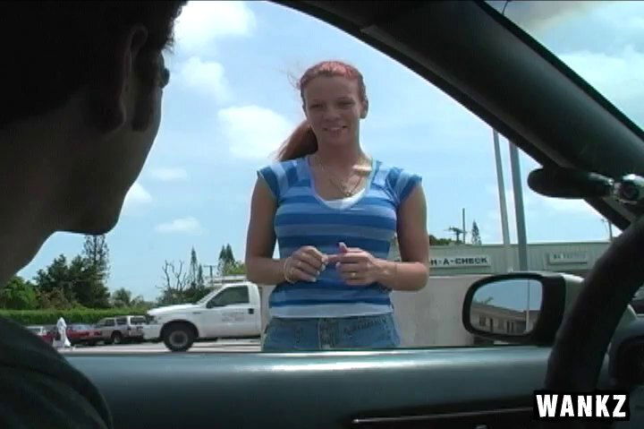 Crazy redhead Brandi gives head back