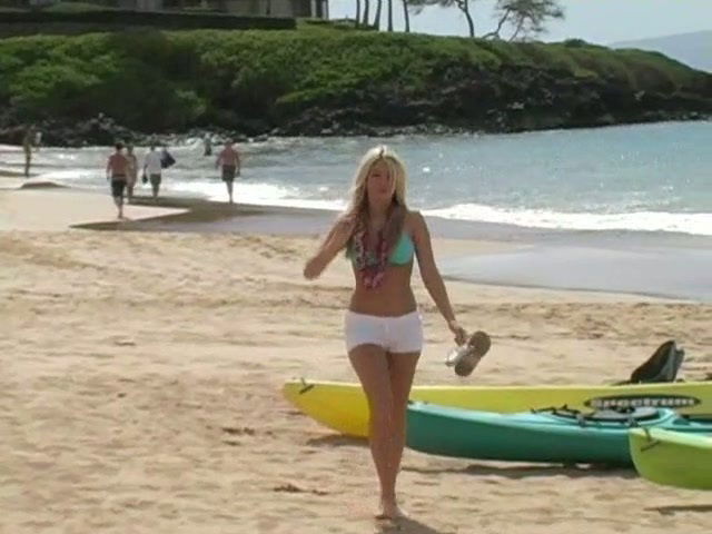 Blonde porn star Alison Angel beach reality video