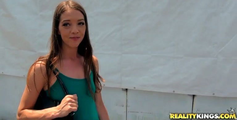 Pretty Maddison Hardy lifts skirt rides dick