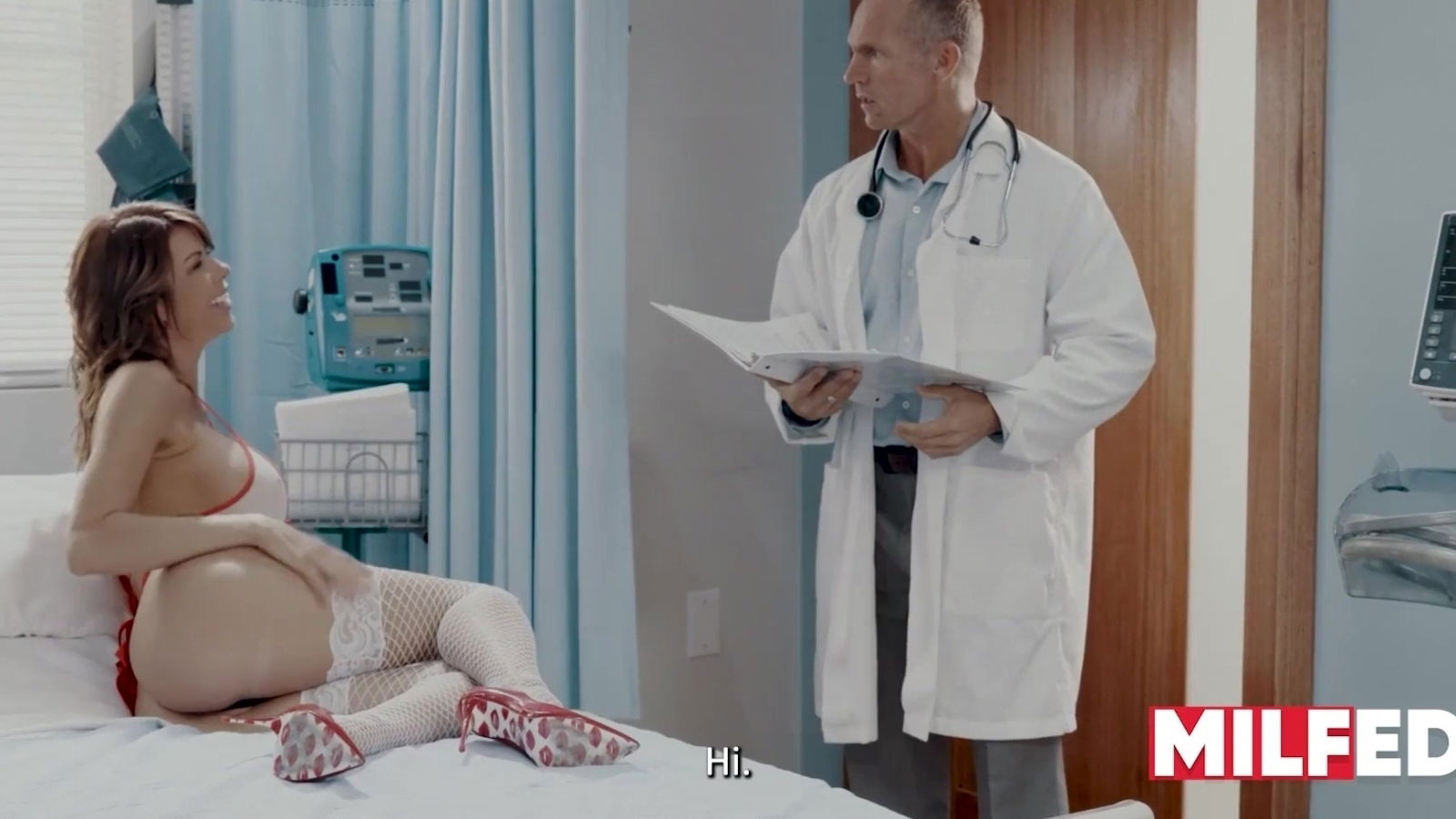 Sexy MILF Alexis Fawx seducing doctor husband check pussy