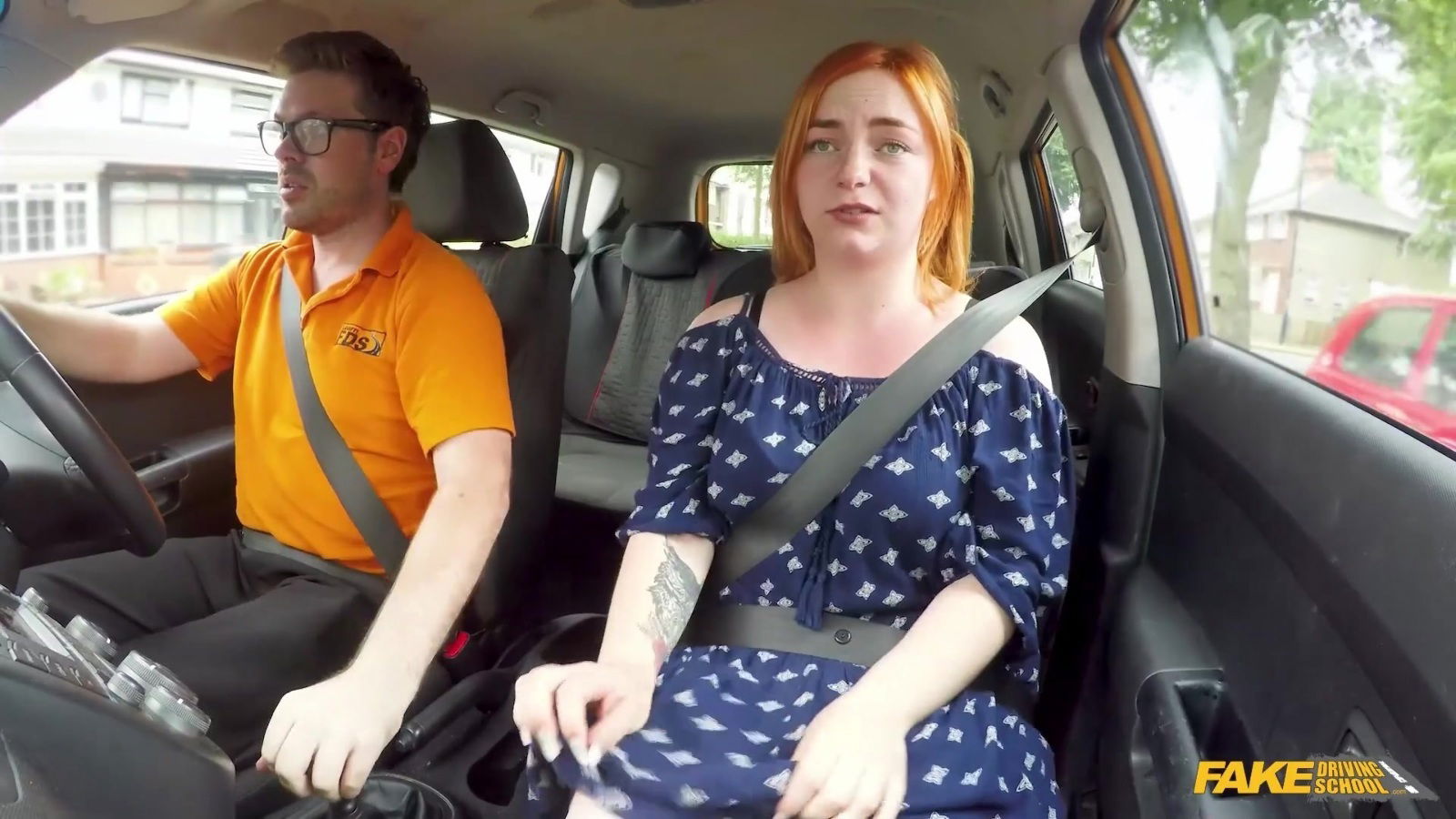 riding action with ginger Harley Morgan