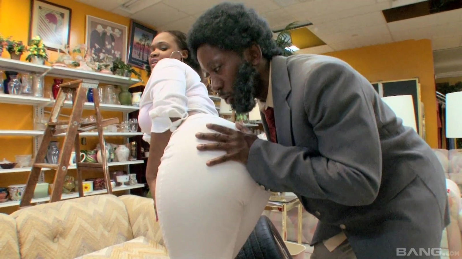 Black with large dick fucks juicy pussy ebony Diamond Mason