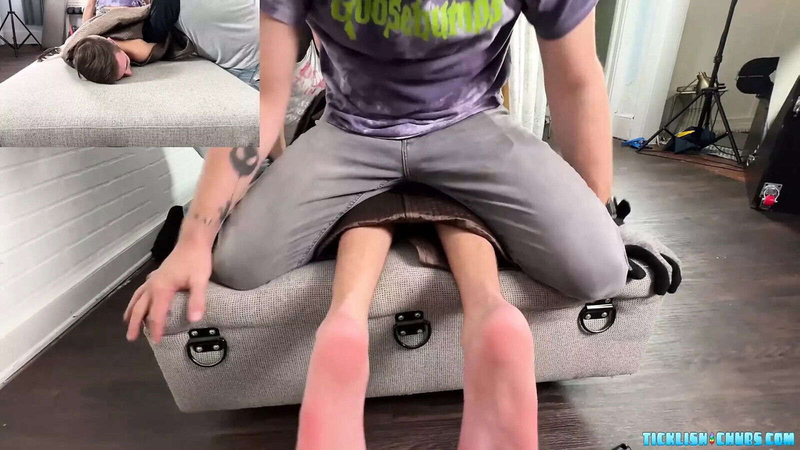 Dimitri Giggles Enjoys Rough Tickles From Matt Ryder