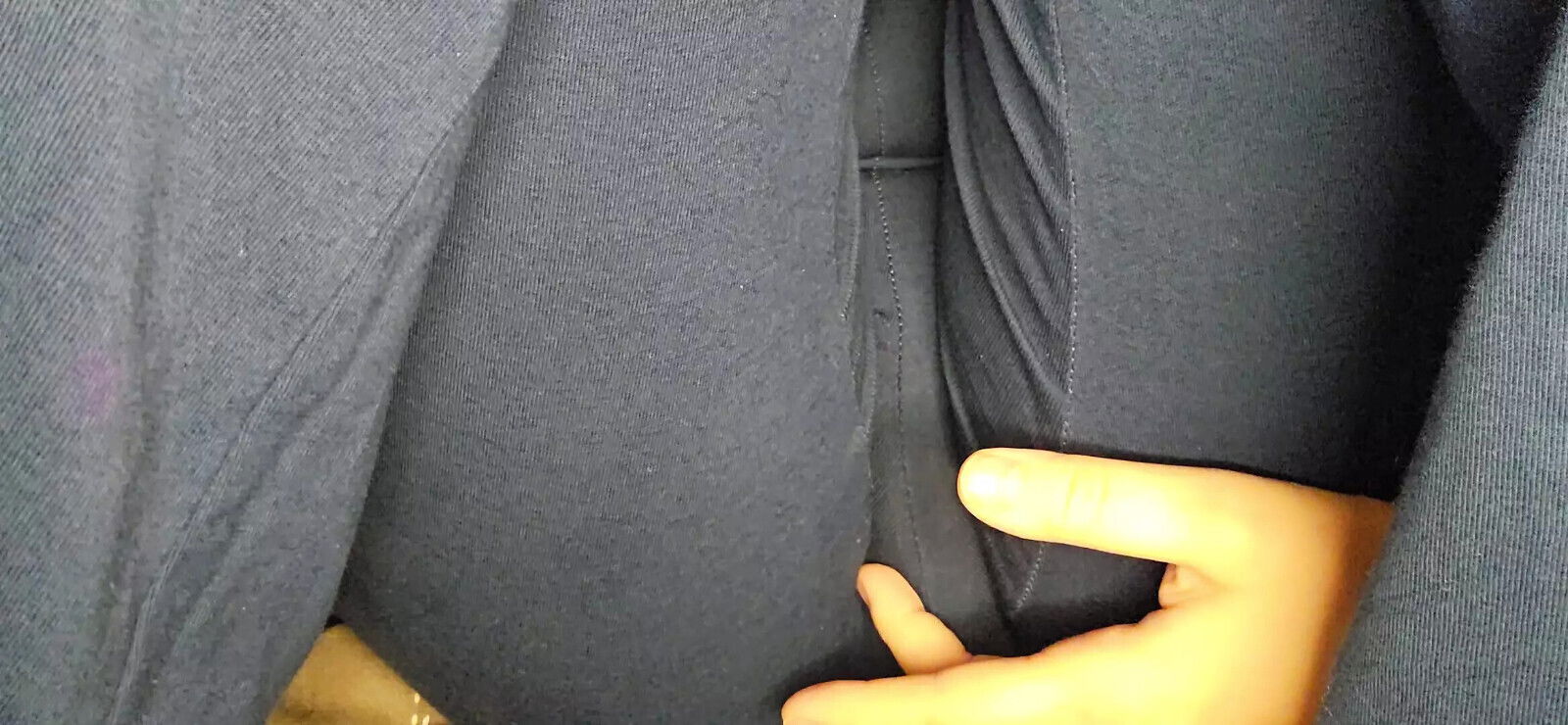 blue youga pants after work out, cameltoe rubbed