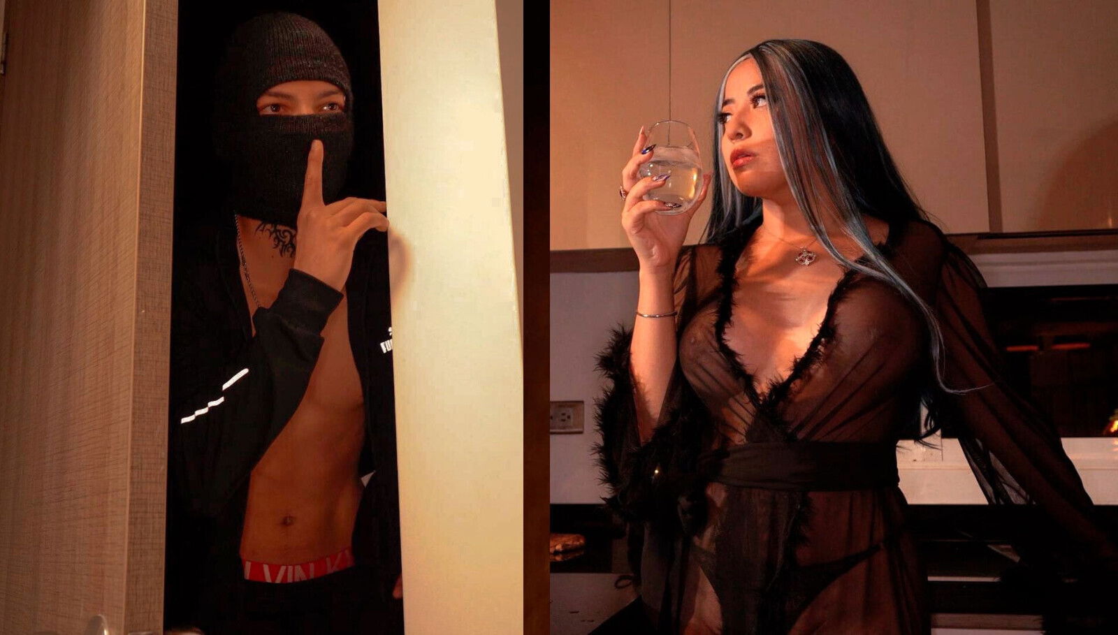 Busty housewife gets fucked masked breaks into house Honey Play