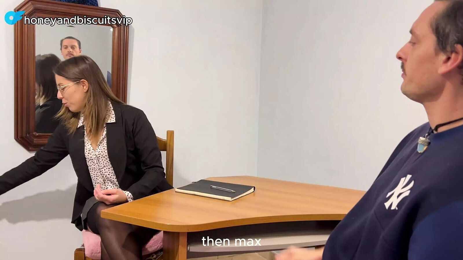 sexy psychologist helps figure stop cheating wife getting desk