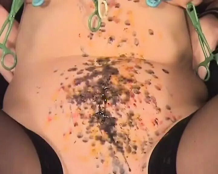 German slut poured with spanked hard