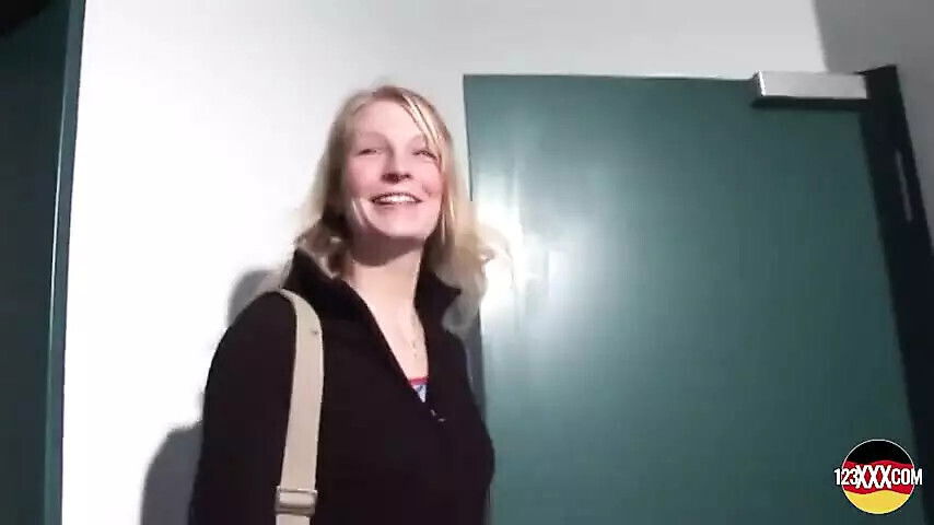 Horny Blonde Lady Stuffing Dildo Deep Inside