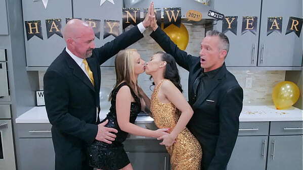 Stepdads Swap Their Stepdaughters Gwen Vicious Kimmy While Celebrating Newyear Daughterlust