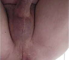 Anal toying and training with huge butt plug with pre-cum dripping from my cock