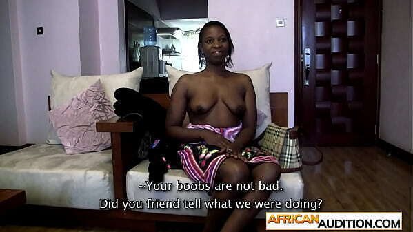 Ebony amateur from Africa blowjob casting