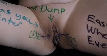 Kiwi Trashy MILF slut degrading body writing treated like trailer trash whore Master. Trailer