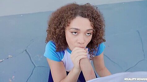 Perverted Ebony Teen Incredible Interracial Clip