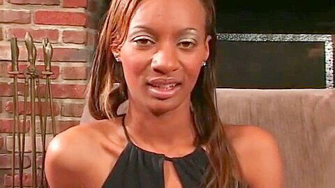 Ebony Teen Slut Gets Hairy Pussy Fucked With Black