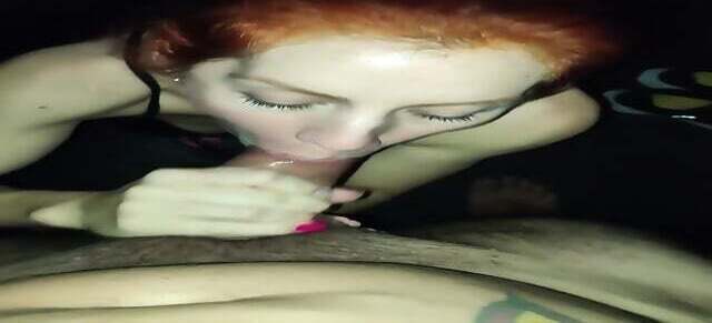 Love Redhead BLOWJOB FINISH Cumshot LATINA Gives Head Till Mouth