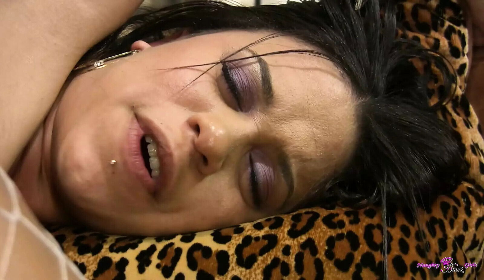 Oiled Ebony Stockings Masturbating While Waiting Smash Cunt