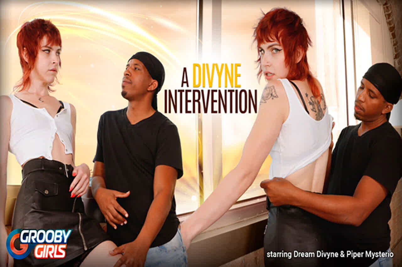 GROOBYGIRLS - Enjoy Dream Divyne Getting Fucked Bareback On The Sofa Here