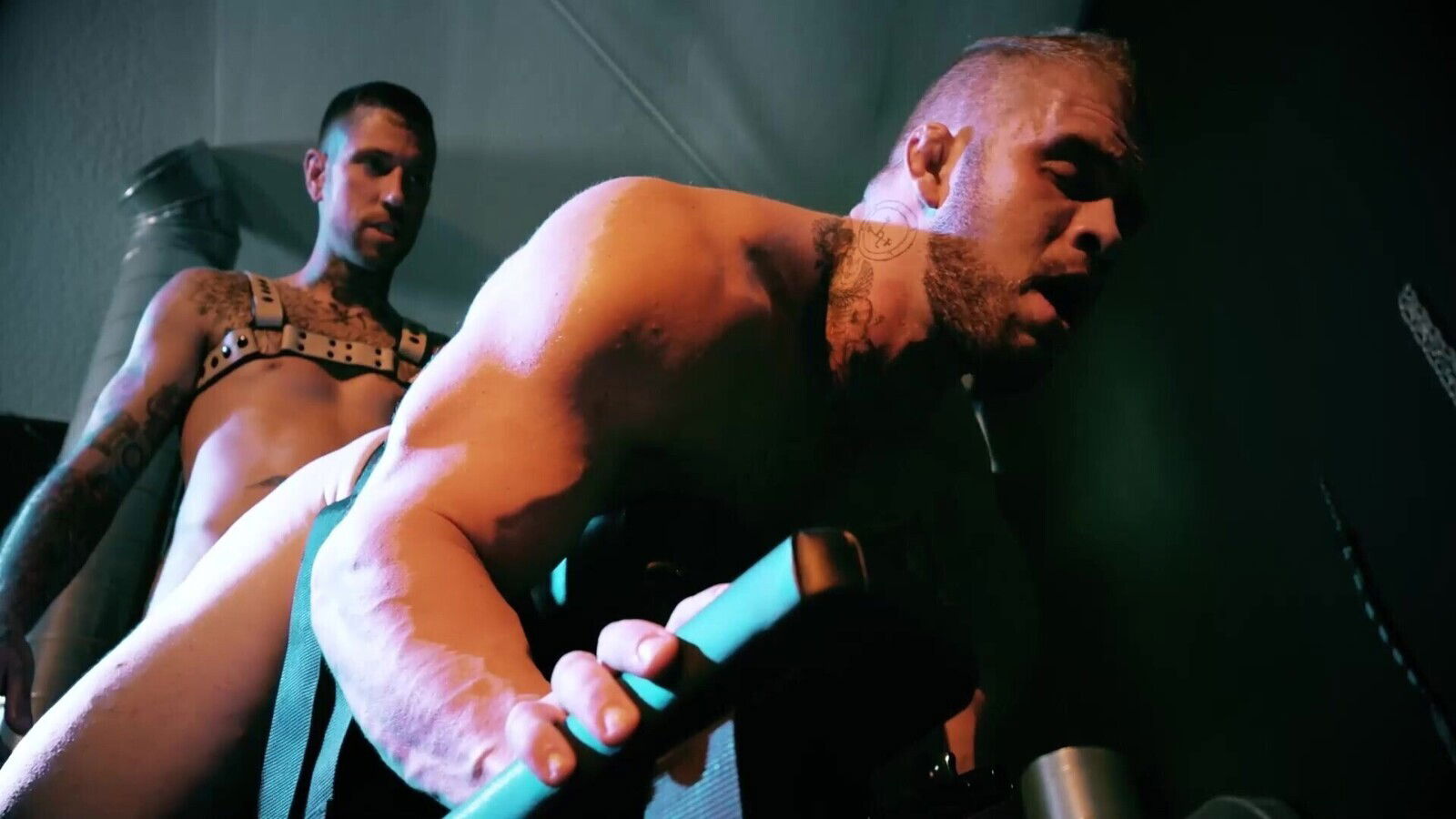 Skinny Ryan Sebastian forcibly shove his dick in subs mouth