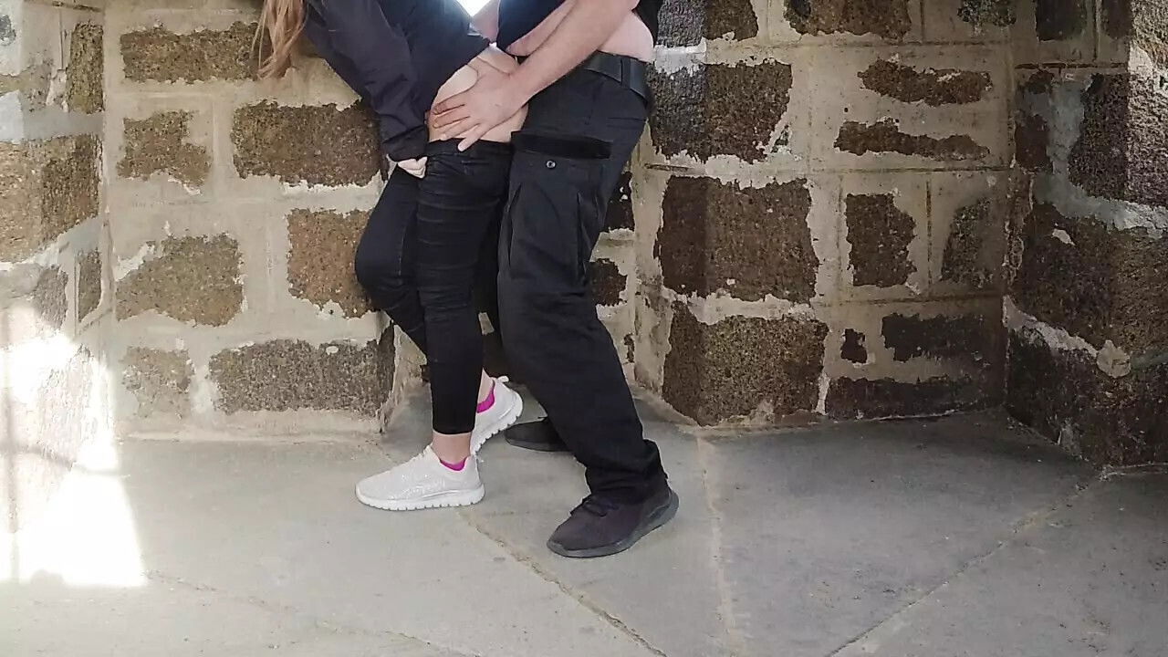 fucks castle dungeon with visitors right next door. Risky public fuck