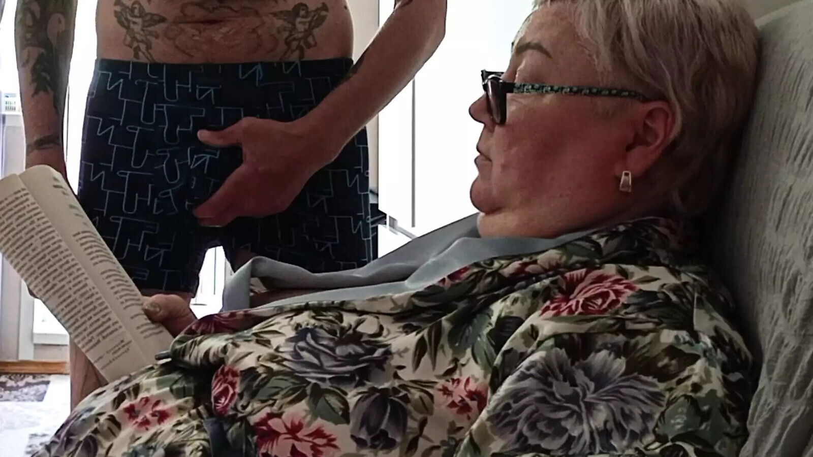 Stepmom sucks swallows portion