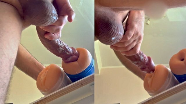 Magic penis never falls, cummed