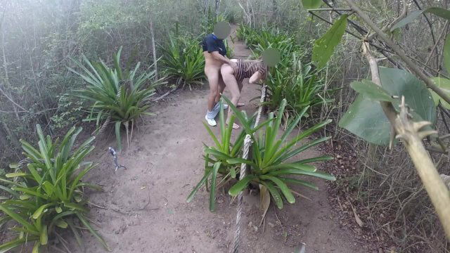 Meeting with neighbor forest... just suck dick... fucked without condom