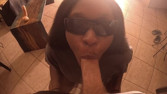 21yo Ebony Sucking Some 45yo Tinder Dick...Good Girl