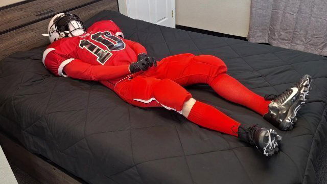 Geared up Football Player