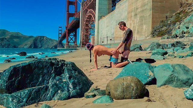 Fucking front people Public Beach