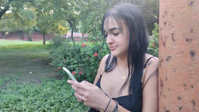 Unknown girl street agrees suck