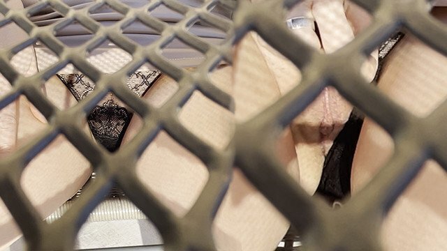 Masturbating outdoors, waiter notice playing with pussy until orgasm?