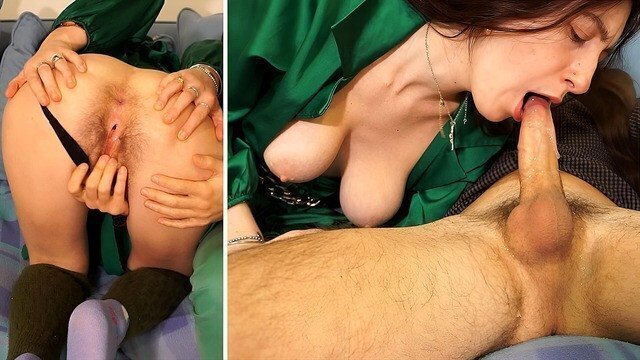 JUICY blowjob with HUGE cumshot mouth!💦[SWALLOW]