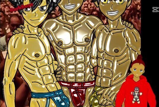 tres chicos masturban fiesta