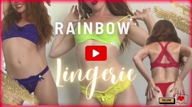 Rainbow Lingerie Haul Modeling LeverageURAssets