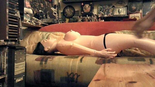 Making love with sexdoll testicle
