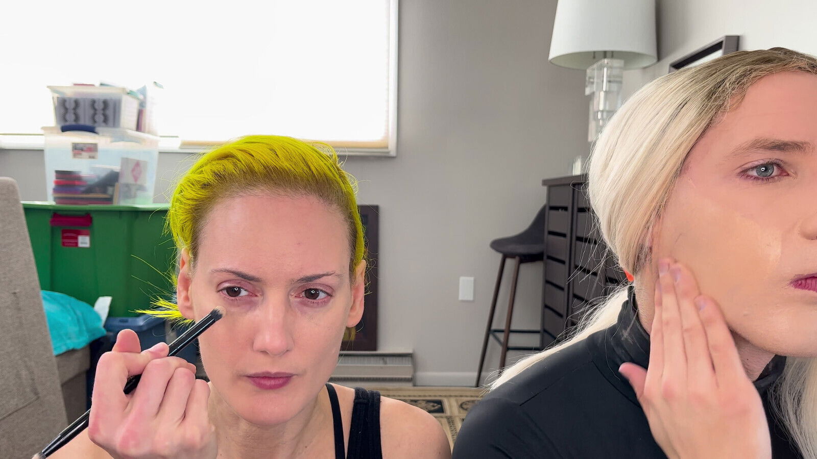 Drag Queen Woman Makeover Transformation Foundation Shadow