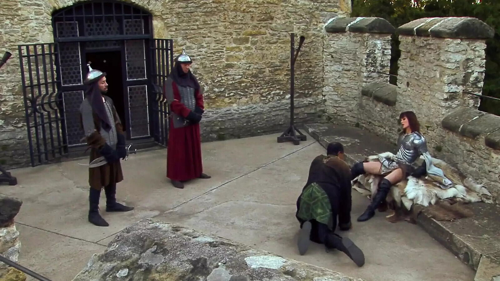 Gangbang with neighbor slut gets pussy