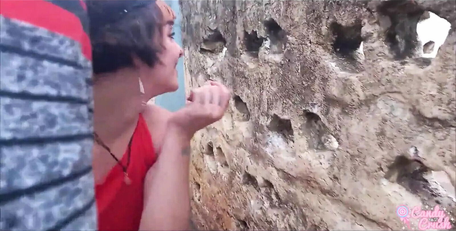 Sweet Teen Peeing Outdoor Suck Dick