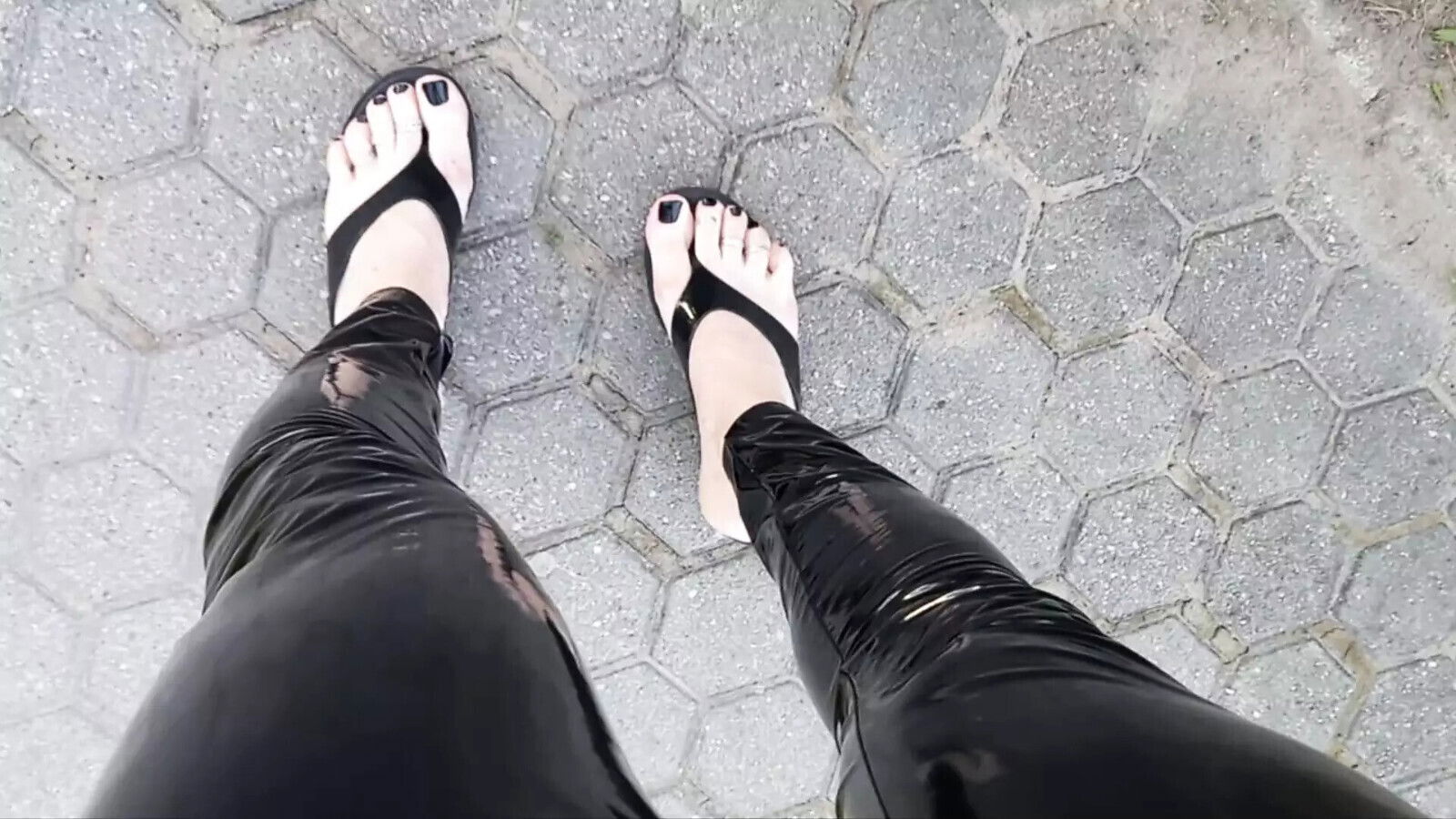 latex flip flops public crossdressing