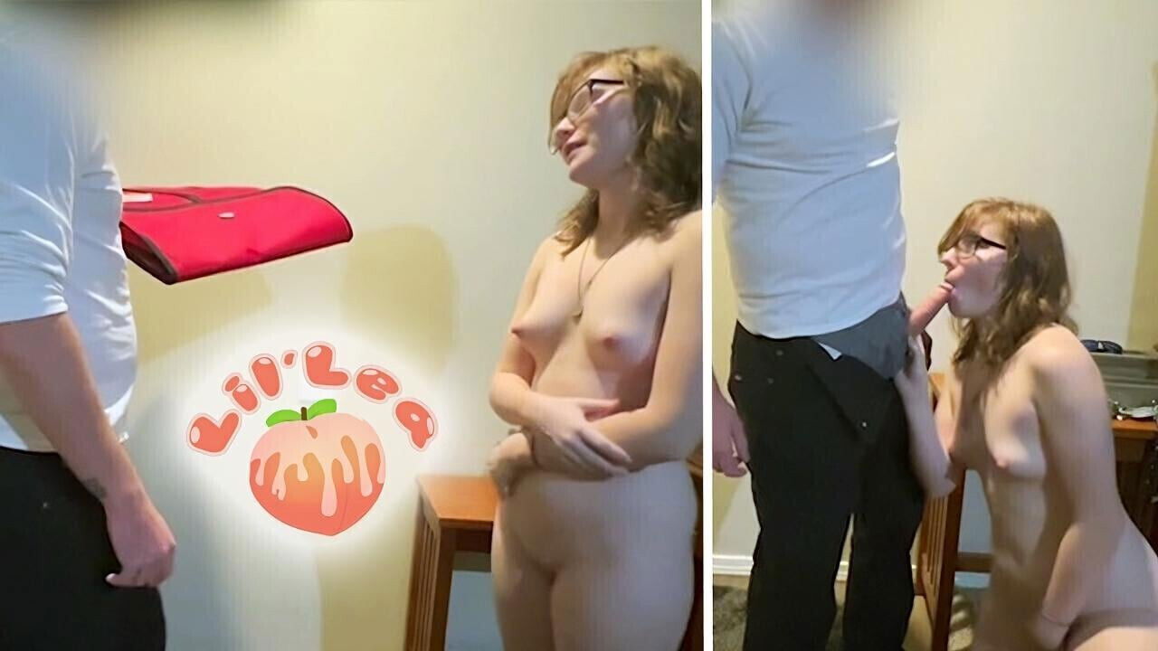 Teen Slut Tries Fuck Pizza Delivery Driver