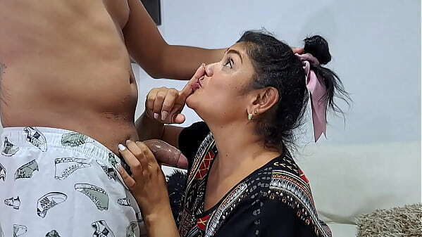 fill stepmother'_s face with cum, this bitch loves pussy