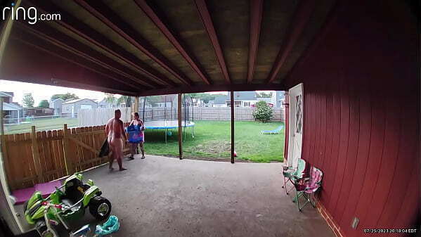 Part Broad daylight wife back porch sucking fucking into cream cars drive