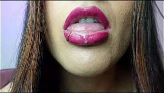 Mouth milking Tongue spit