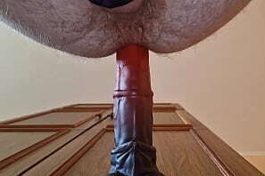 Long horse dildo in my ass