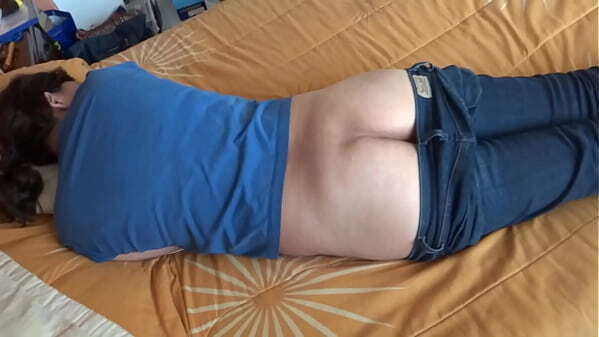 Stepson jerks while rest please showing hairy pussy wide open