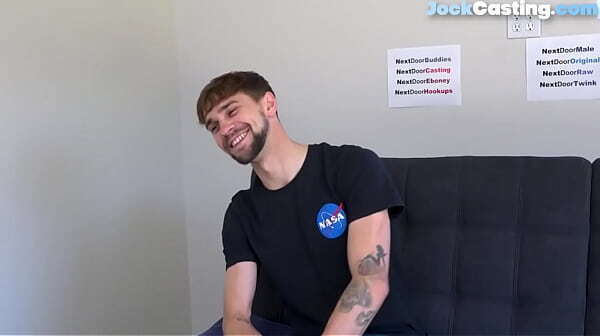 Bearded tattoo jock cums strokes dick casting